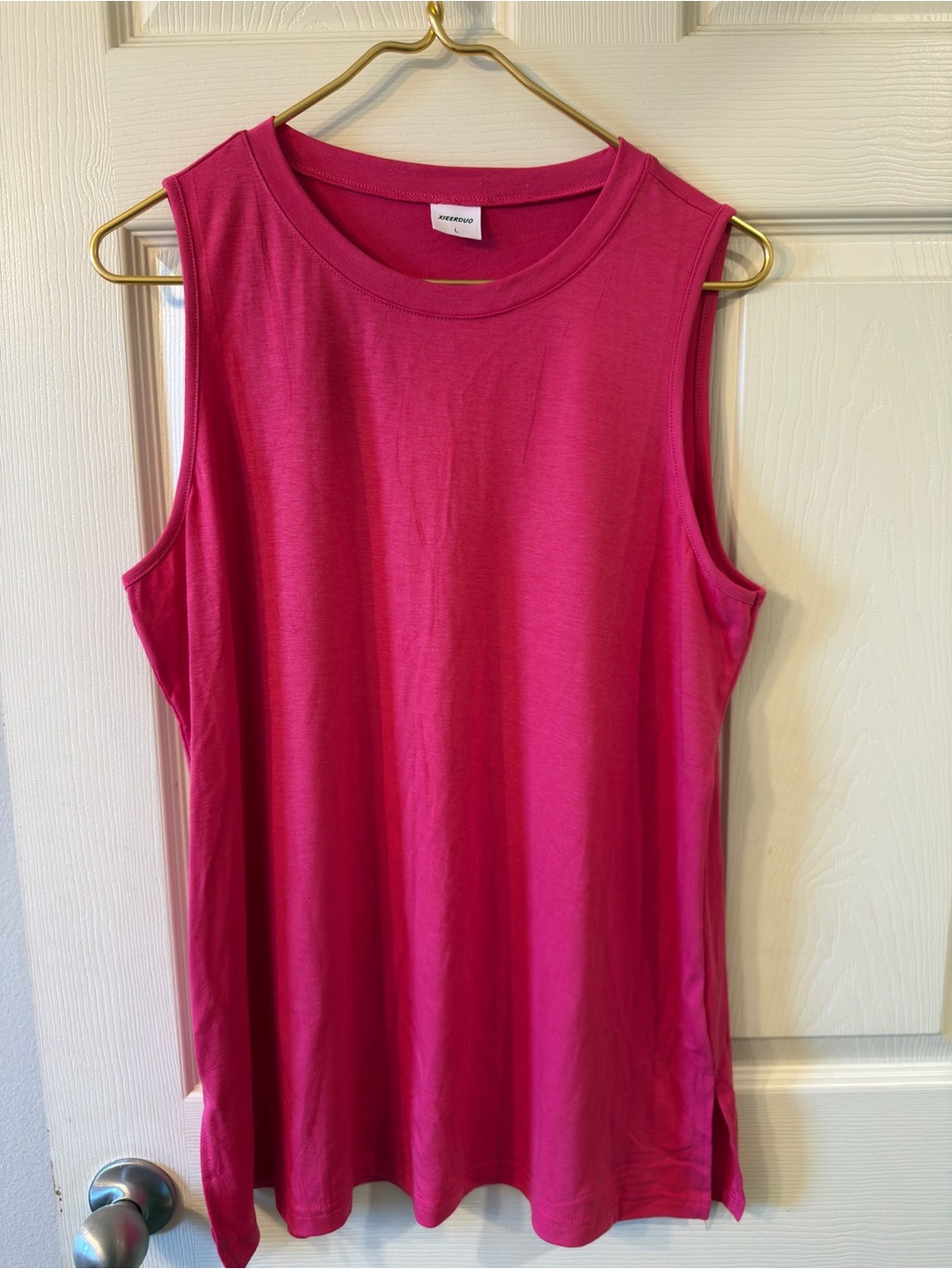 Everyday Crewneck Tank Top in Bright Pink by A New Day